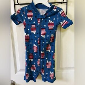 Hanna Andersson Blue Peanuts Baby/Toddler Onesie, 2T